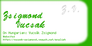 zsigmond vucsak business card
